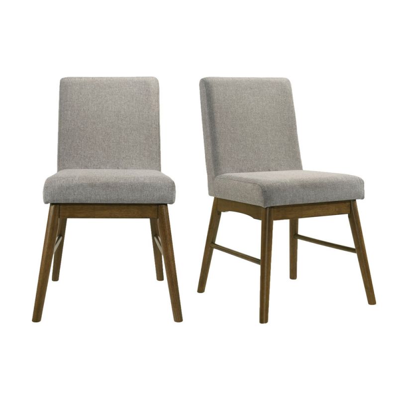 Picket House Furnishings - Zuma Dining Side Chair with Warm Fabric in Walnut (Set of 2) - D-4650-5-SC