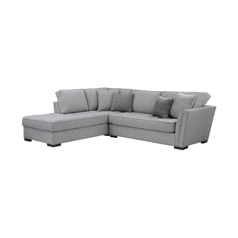 Porter Designs -  Arcadia Tufted-Upholstery Sectional, Cream - 01-207C-23-1354-KIT