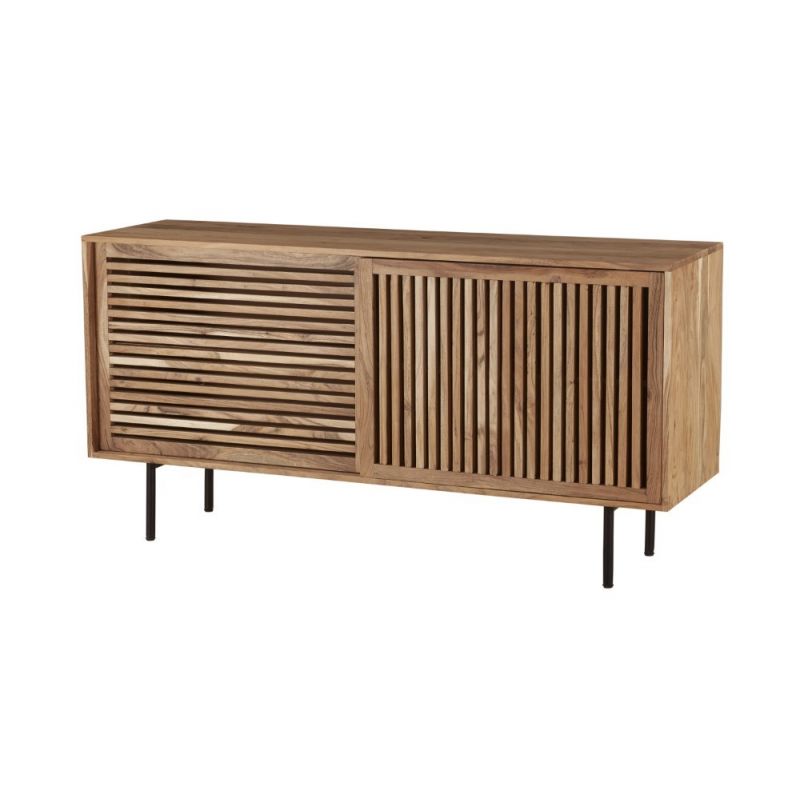 Porter Designs -  Bauhaus Solid Acacia Wood Sideboard, Natural - 07-162-06-0163