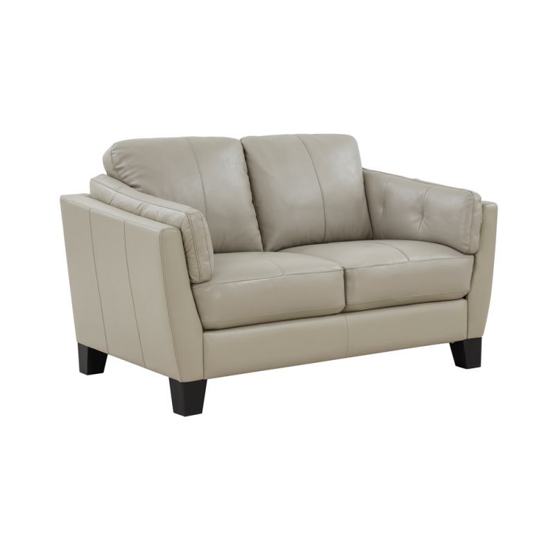 Porter Designs - Bergamo Top Grain Leather Loveseat, Cream - 02-189-02-4617