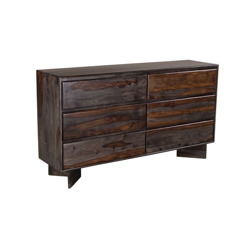 Porter Designs -  Cambria Solid Sheesham Wood Dresser, Gray - 04-116-01-8393M