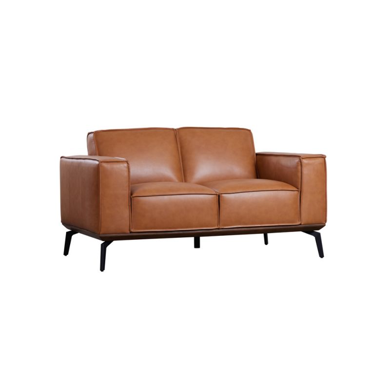 Porter Designs - Carina Top Grain Leather Loveseat, Brown - 02-204-02-2780