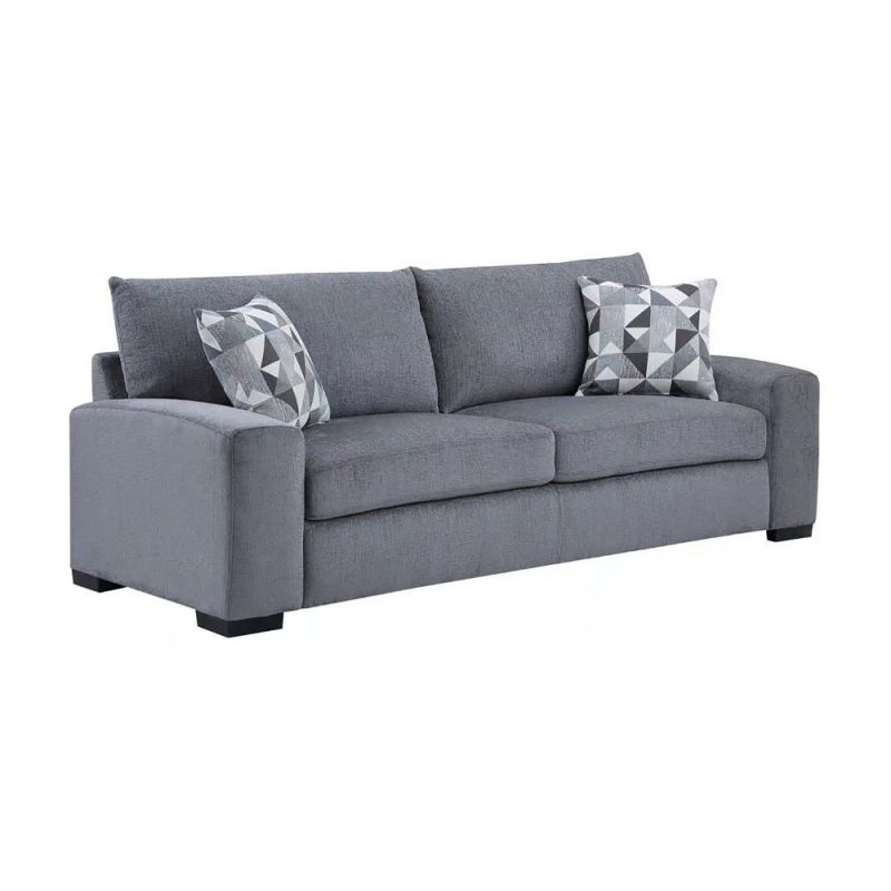Porter Designs -  Clayton Soft Microfiber Sofa, Gray - 01-207C-01-5345