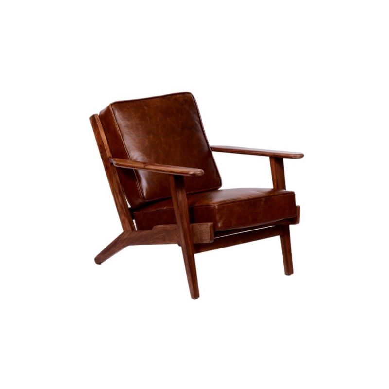 Porter Designs -  Corvallis Solid Sheesham Wood Accent Chair, Brown - 02-108-06-0441