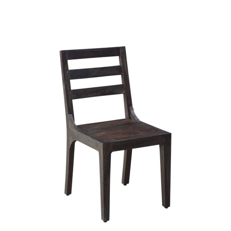 Porter Designs -  Fall River Solid Sheesham Wood Dining Chair, Brown - 07-117-02-1128A-1