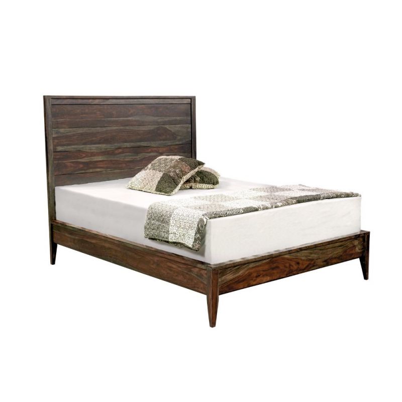 Porter Designs -  Fall River Solid Sheesham Wood Queen Bed, Gray - 04-117-14-4479-KIT