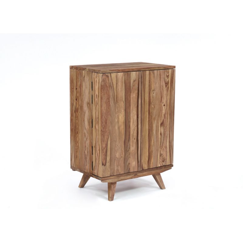 Porter Designs - Fusion Solid Sheesham Wood Bar Cabinet, Natural - 07-117-30-6734N