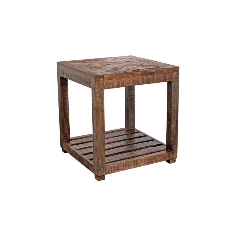 Porter Designs -  Gunnison Solid  Wood End Table, Brown - 05-190-07-2011