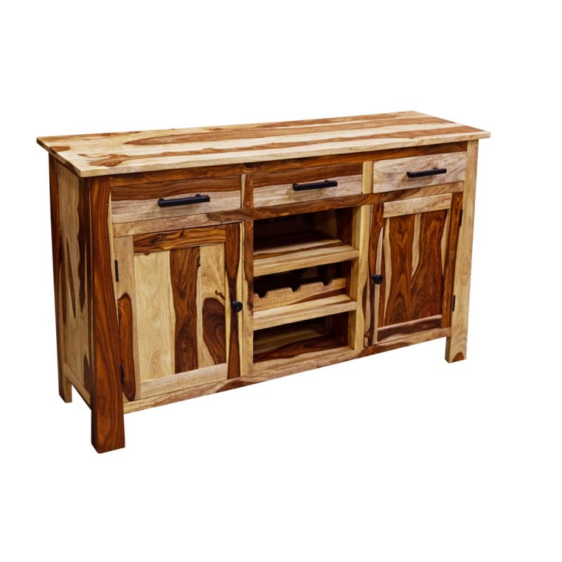 Porter Designs - Kalispell Solid Sheesham Wood Bar Sideboard, Natural - 07-196-06-2419