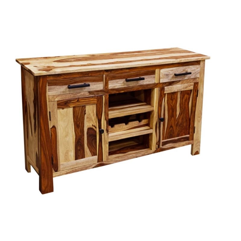 Porter Designs -  Kalispell Solid Sheesham Wood Bar Sideboard, Natural - 07-116-06-PDU103