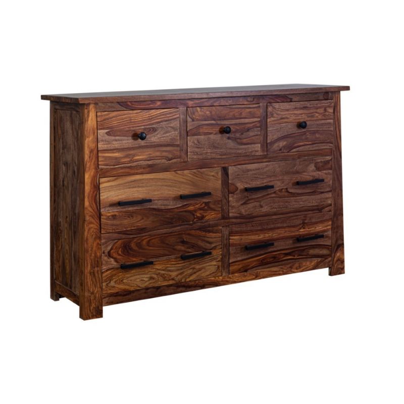 Porter Designs -  Kalispell Solid Sheesham Wood Dresser, Natural - 07-116-06-PDU105H