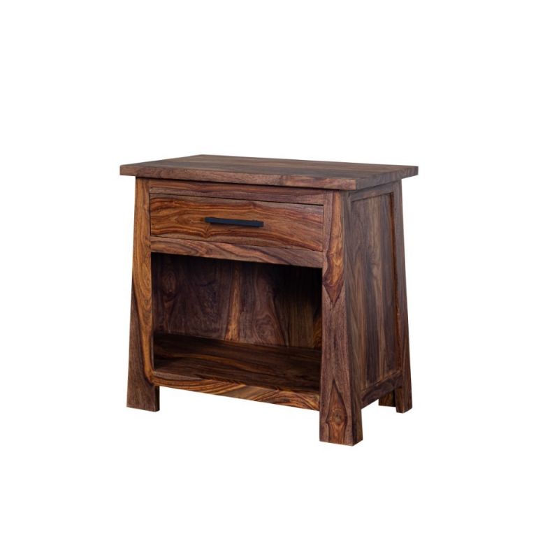 Porter Designs -  Kalispell Solid Sheesham Wood Nightstand, Natural - 04-116-04-PDU104H