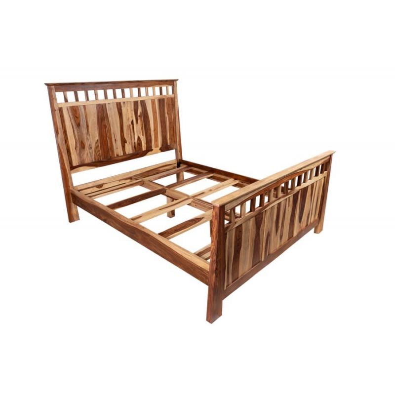 Porter Designs -  Kalispell Solid Sheesham Wood Queen Bed, Natural - 04-116-14-PDU102-KIT