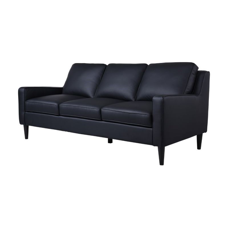 Porter Designs -  Lazio High Quality Leather Sofa, Black - 02-204C-01-5990