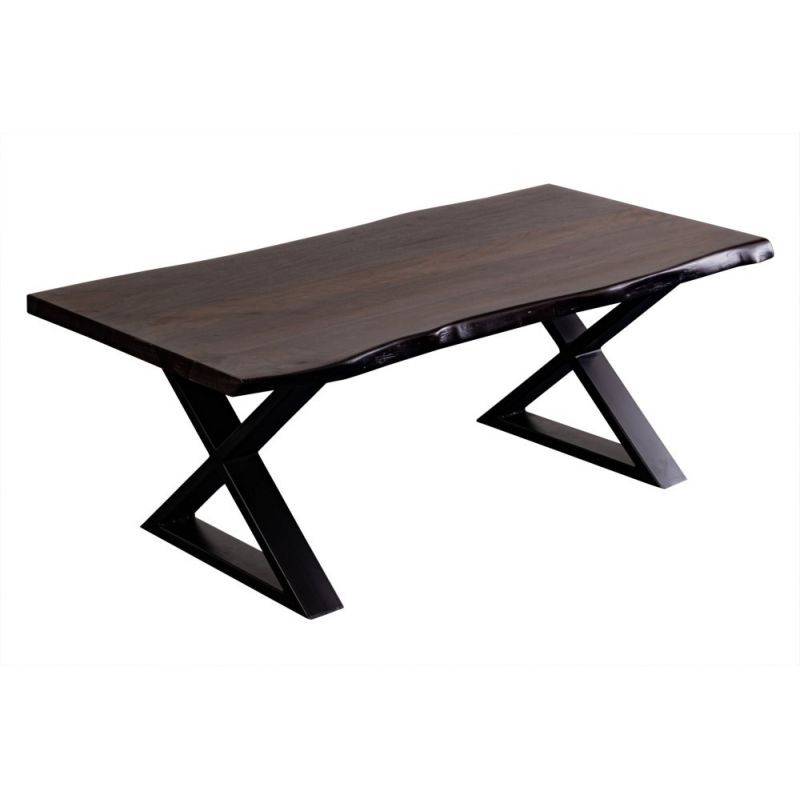 Porter Designs -  Manzanita Live Edge Solid Acacia Wood Coffee Table, Gray - 05-196-02-4630X-KIT