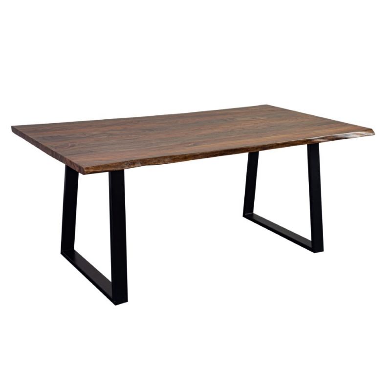 Porter Designs -  Manzanita Live Edge Solid Acacia Wood Dining Table, Brown - 07-196-01-7040T-KIT