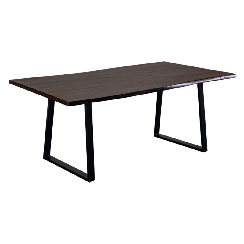 Porter Designs -  Manzanita Live Edge Solid Acacia Wood Dining Table, Gray - 07-196-01-7030T-KIT