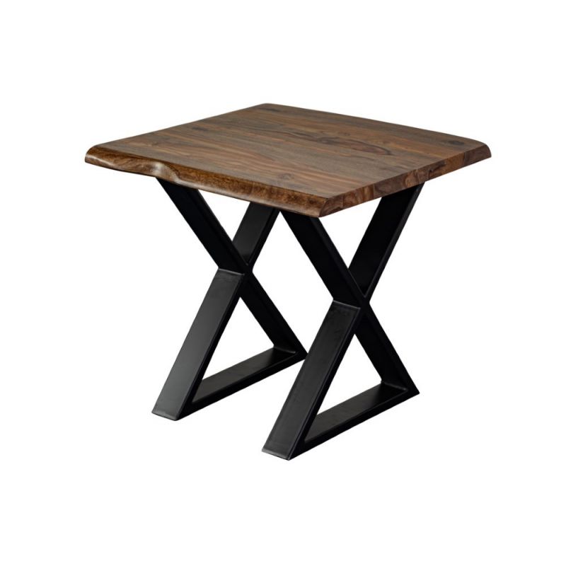 Porter Designs -  Manzanita Live Edge Solid Acacia Wood End Table, Brown - 05-196-07-2340X-KIT