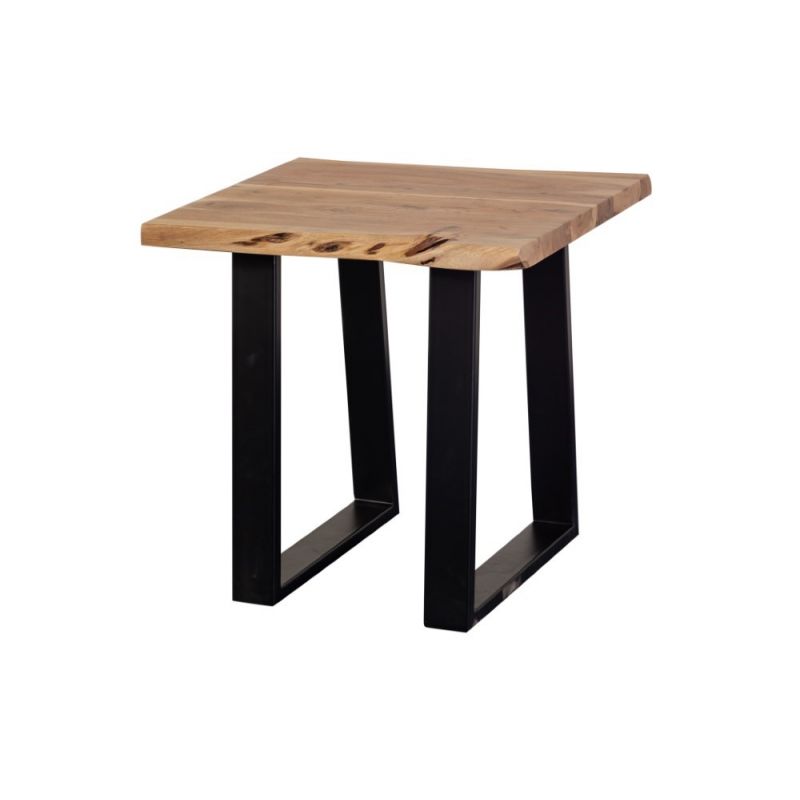 Porter Designs -  Manzanita Live Edge Solid Acacia Wood End Table, Natural - 05-196-07-2310T-KIT