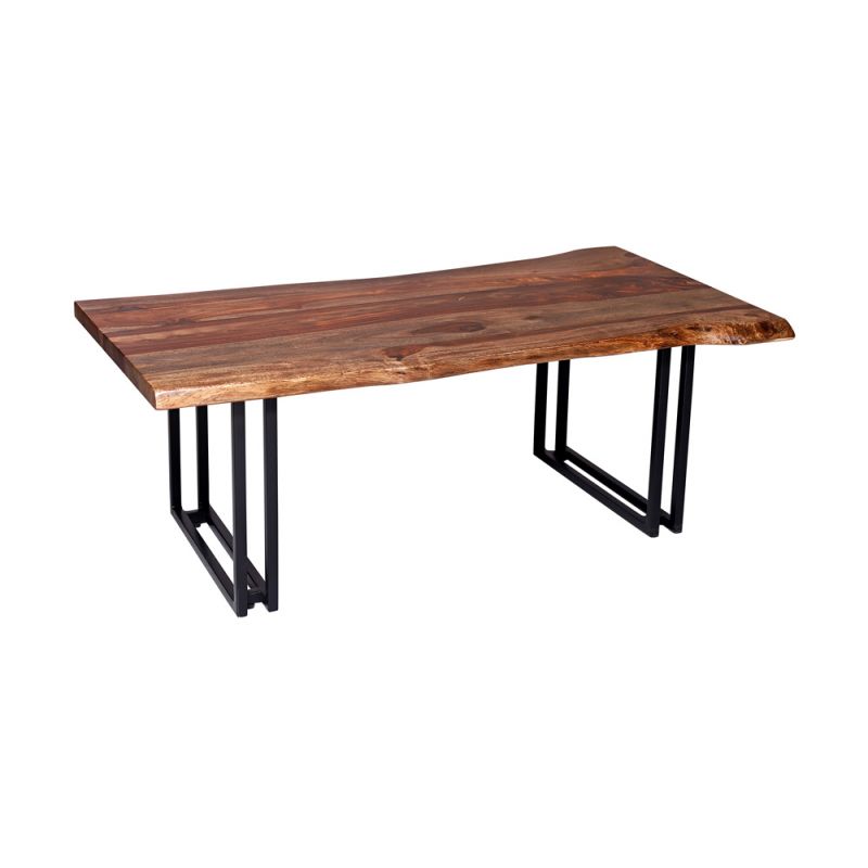 Porter Designs - Manzanita Live Edge Solid Sheesham Wood Coffee Table, Brown - 05-196-02-4640W-KIT