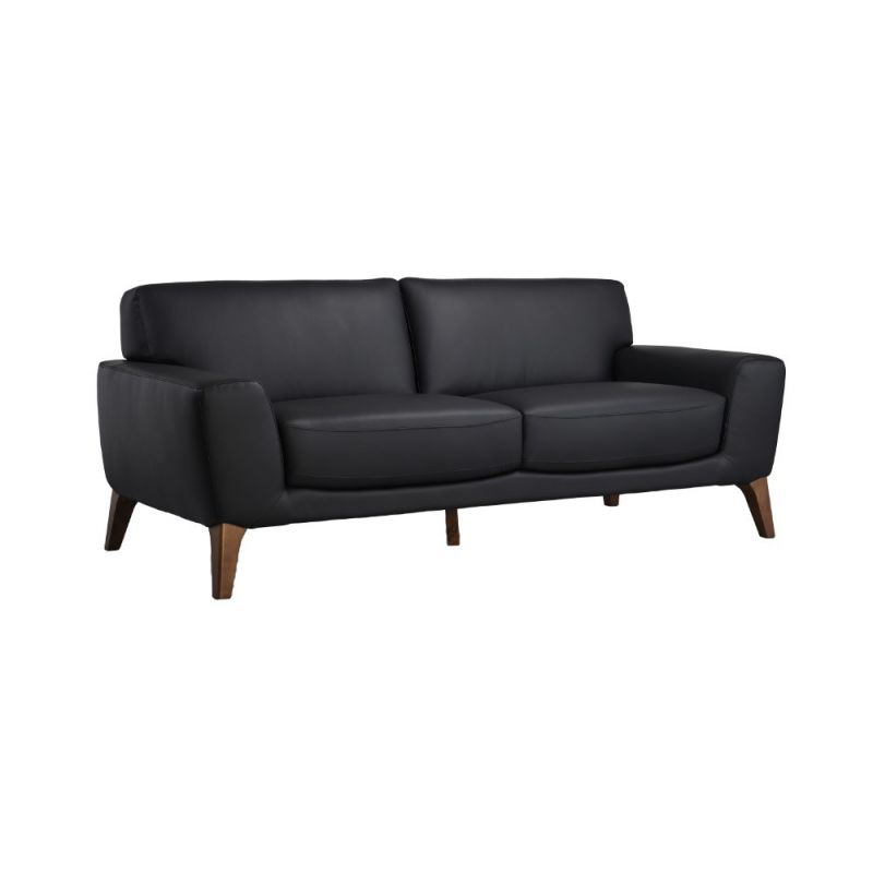 Porter Designs -  Modena Genuine Leather Sofa, Black - 02-204-01-0195