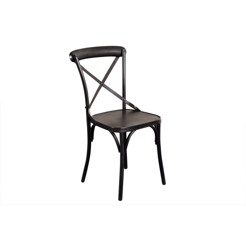 Porter Designs - Odeon Iron Metal Dining Chair, Gray - 07-196-02-5174-1