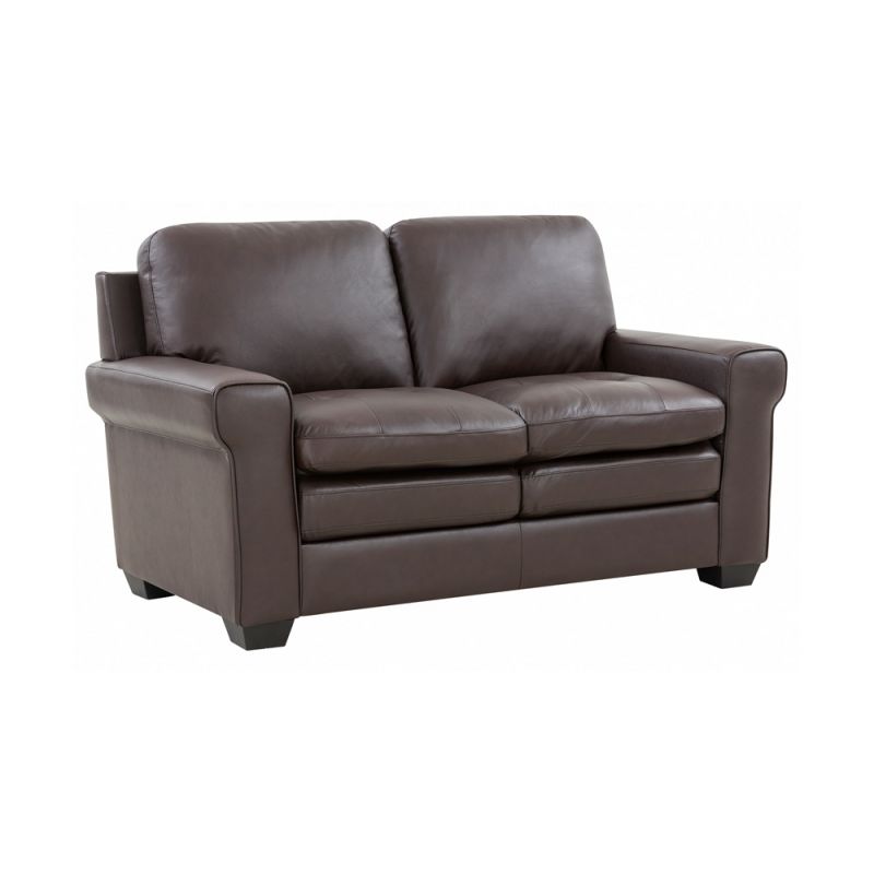 Porter Designs - Parma Top Grain Leather Loveseat, Brown - 02-189-02-4628