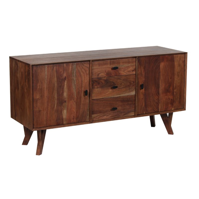 Porter Designs - Portola Solid Acacia Wood Sideboard, Brown - 07-108-06-0022