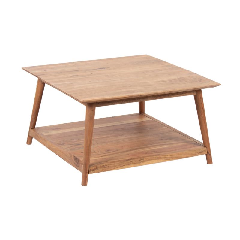 Porter Designs - Portola Solid Acacia Wood Coffee Table, Natural - 05-108-02-5013N