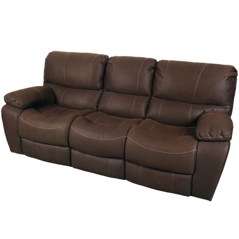 Porter Designs -  Ramsey Leather-Look Reclining Sofa, Brown - 03-112C-01-6016