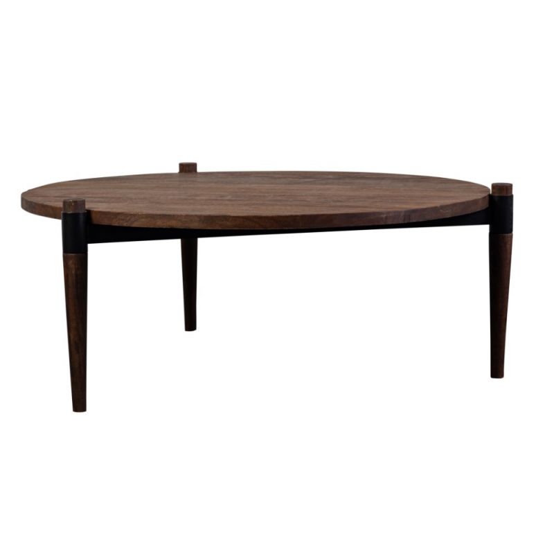 Porter Designs -  Santiago Contemporary Solid Acacia Wood Coffee Table, Brown - 05-108-03-7888