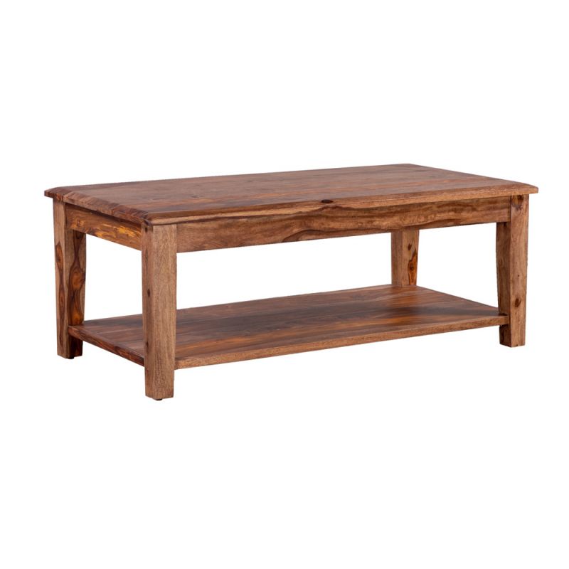 Porter Designs - Sonora Solid Sheesham Wood Coffee Table, Brown - 05-196-13-9740