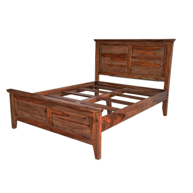 Porter Designs -  Sonora Solid Sheesham Wood Queen Bed, Brown - 04-116-14-7730-KIT