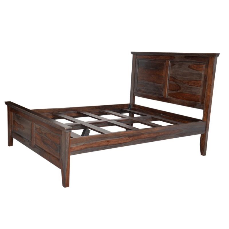 Porter Designs -  Sonora Solid Sheesham Wood Queen Bed, Gray - 04-116-14-7730M-KIT
