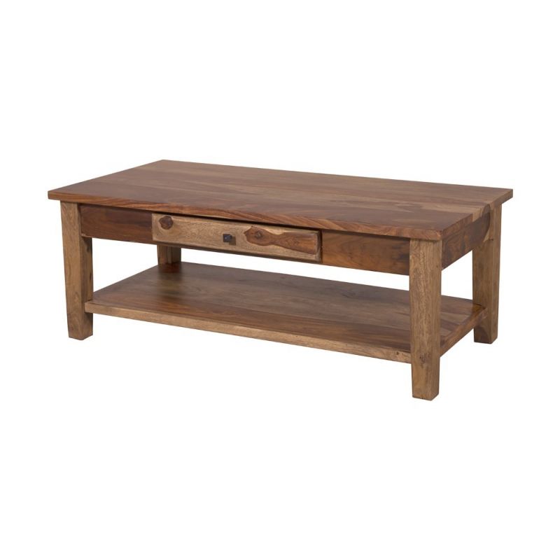 Porter Designs -  Taos Solid Sheesham Wood Coffee Table, Brown - 05-196-01-9011H