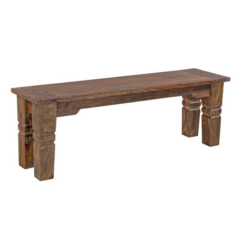 Porter Designs -  Taos Solid Sheesham Wood Dining Bench, Brown - 07-196-13-9016H