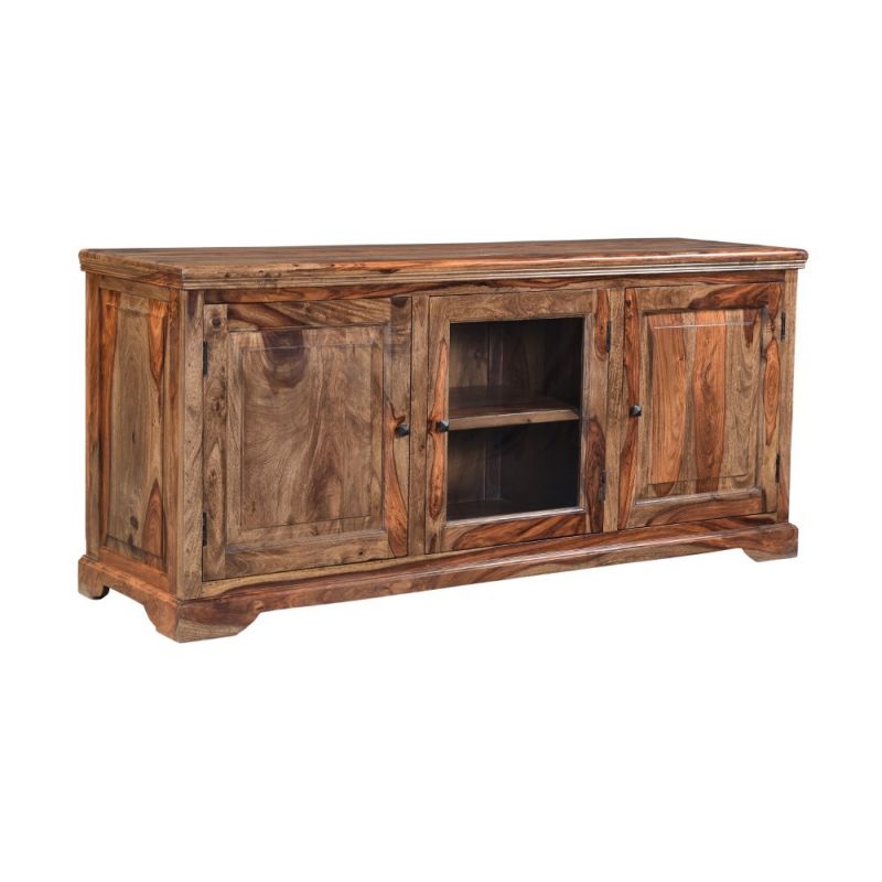 Porter Designs -  Taos Solid Sheesham Wood TV Stand, Brown - 07-196-20-23147H