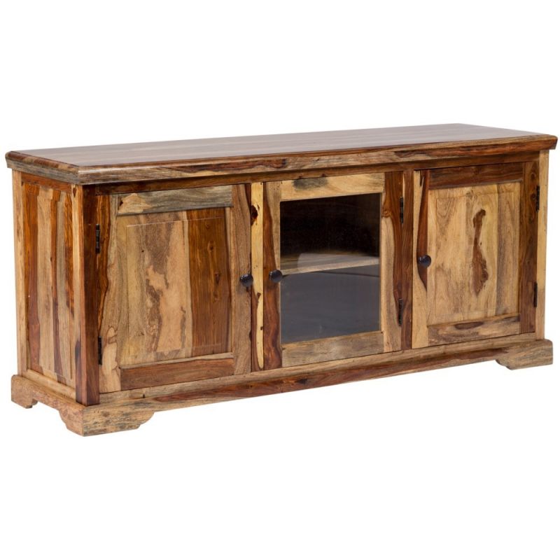 Porter Designs -  Taos Solid Sheesham Wood TV Stand, Natural - 07-196-20-23147
