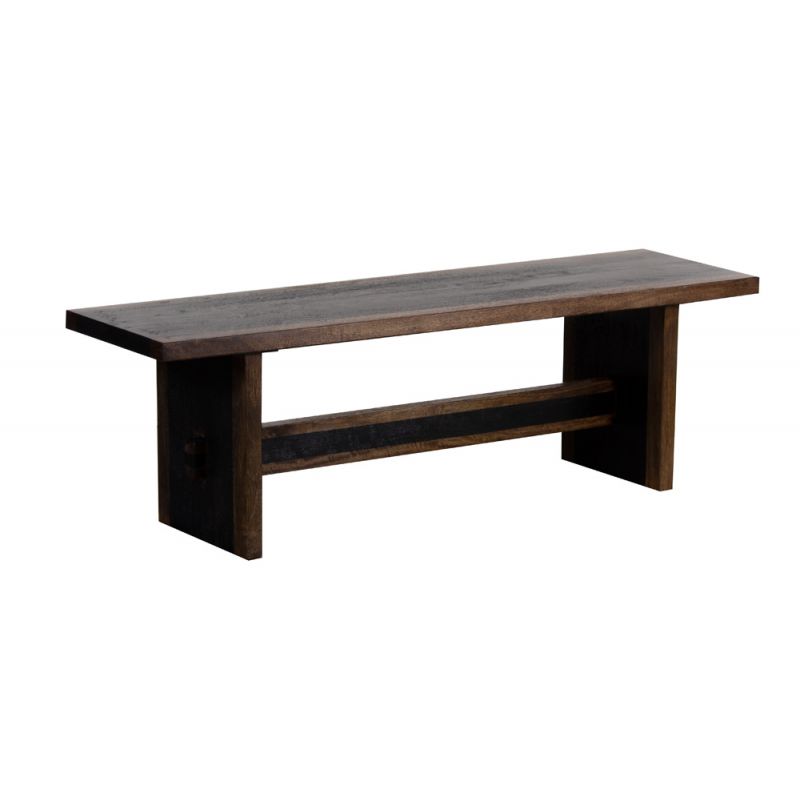 Porter Designs - Udo Solid Wood Dining Bench, Black - 07-108-13-8791