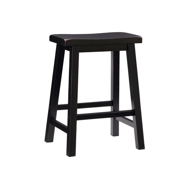 Powell Company - Antique Black With Sand Through Terra Cotta Counter Stool - 502-430