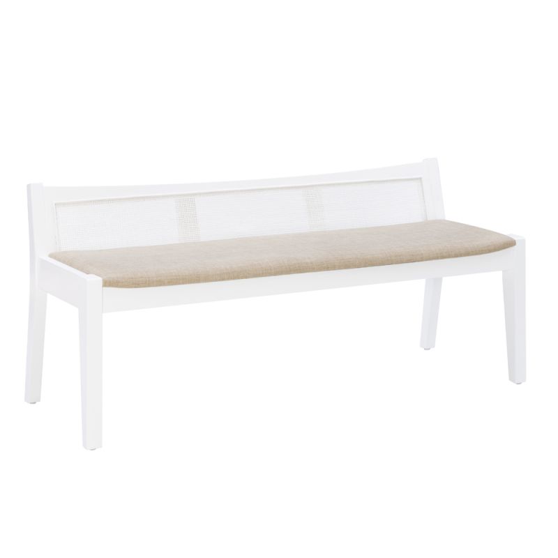 Powell Company - Bauer Cane Bench White - D1277S19W