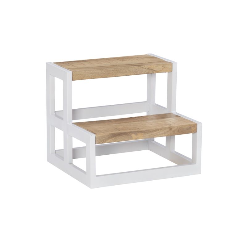 Powell Company - Blythe Wood And Metal Bed Steps White - D1403A21W