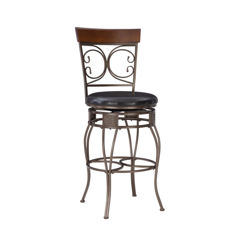 Powell Company - Bria Big And Tall Back To Back Scroll Barstool - 938-851