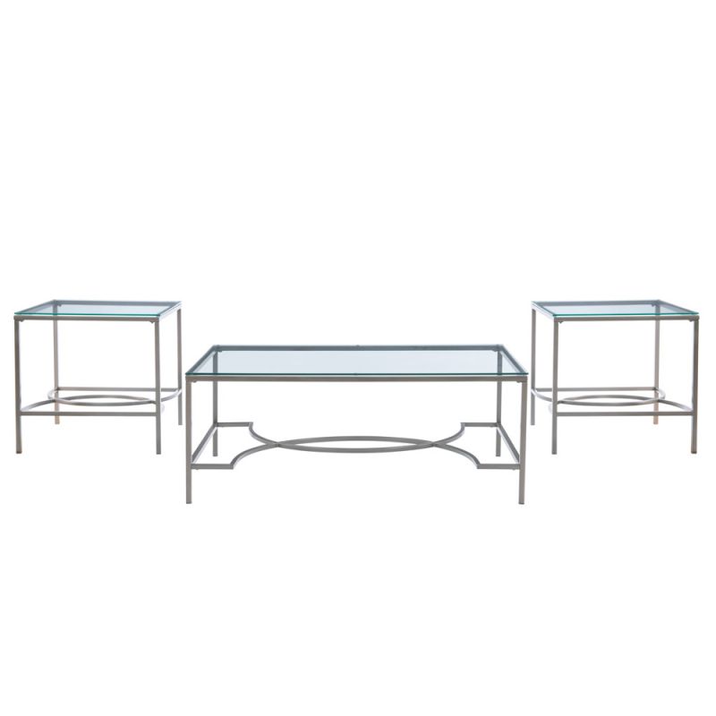 Powell Company - Mabel 3pc Metal Occasional Table Set, Grey - D1514LA23