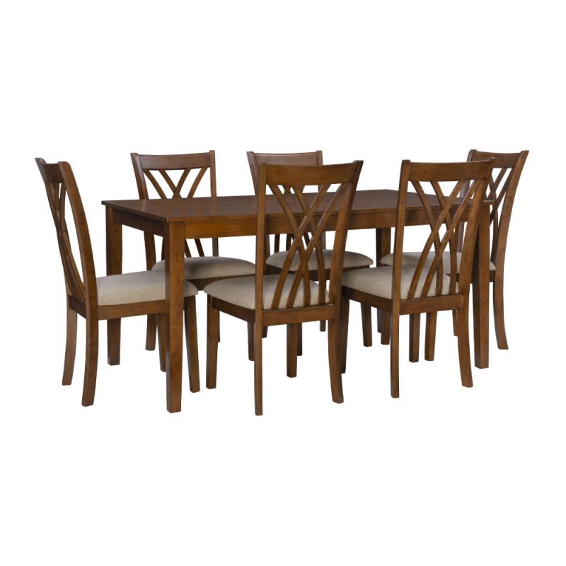 Powell Company - Maggie 7Pc Dining Set Brown - D1092D17B