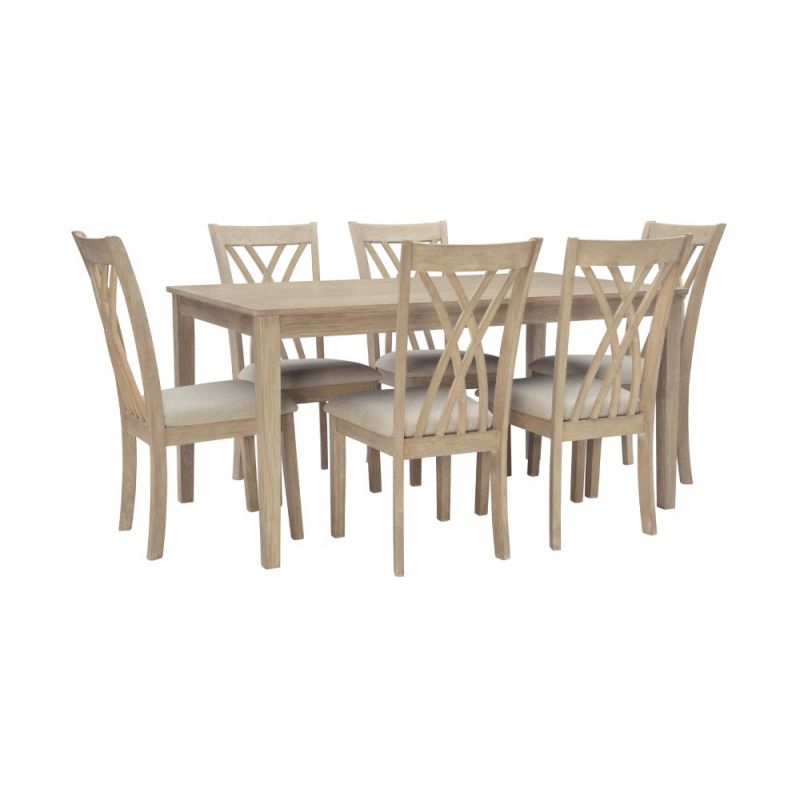 Powell Company - Maggie 7Pc Dining Set Natural - D1092D17N