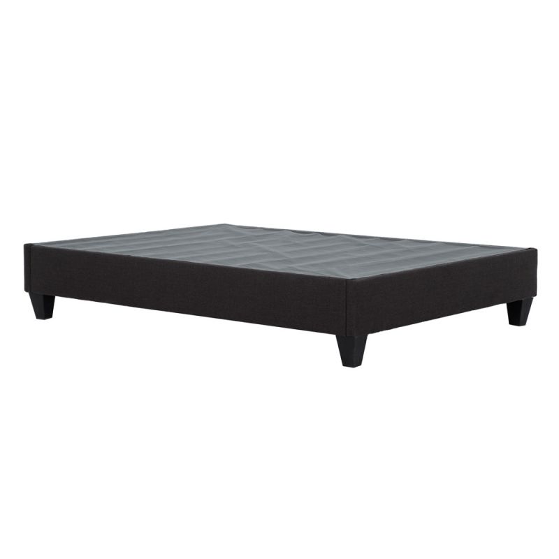 Primo International - Carter Dark Grey Upholstered Platform Bed Frame, Cal King - 29645