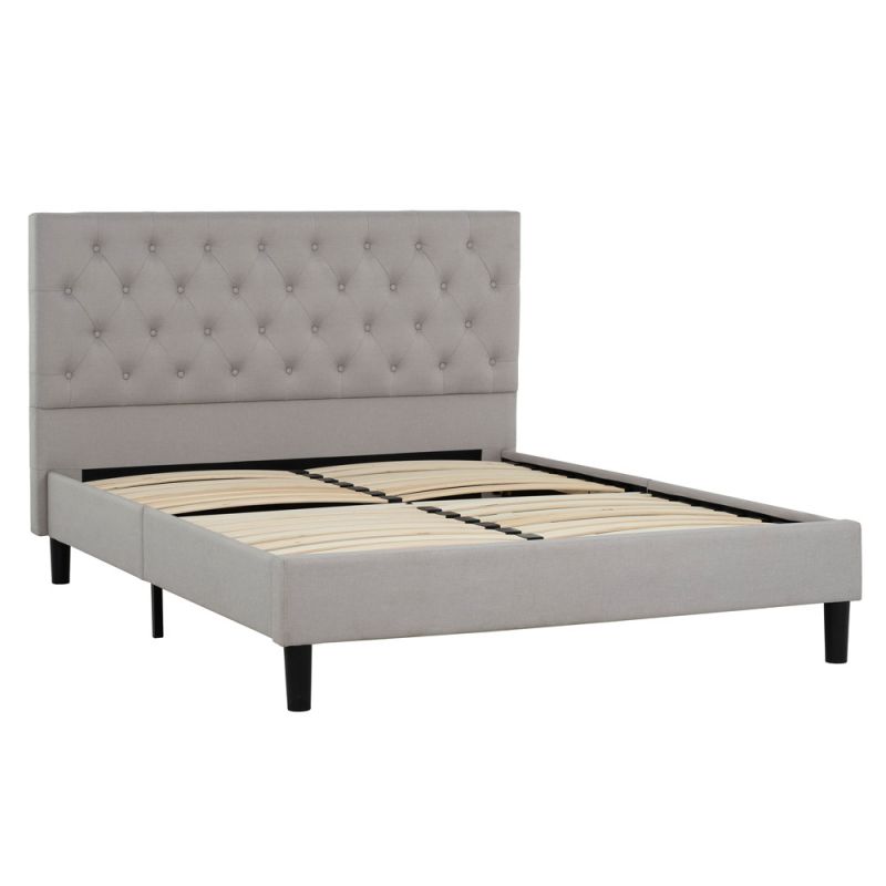 Primo International - Ellie Grey Upholstered Full Platform Bed - 48412