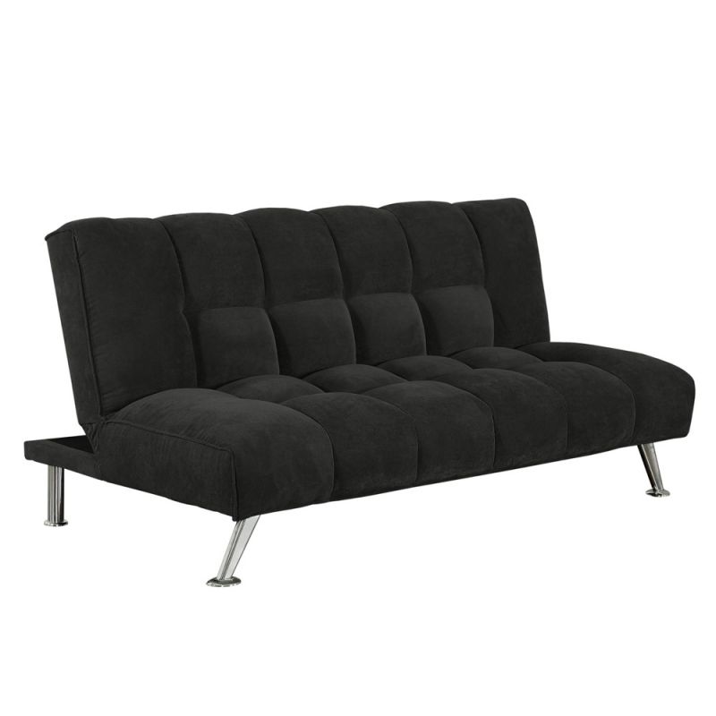 Primo International - Wallace 75 in. Black Klik Klak Sleeper Sofa Bed - 48436