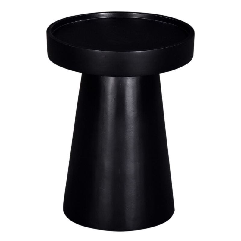 Primo International - Zinnia 16 in. Black Wood Pedestal Side Table - 58575